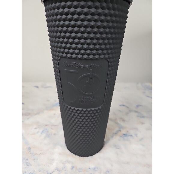 Disney Starbucks 50th Anniversary Black Geometric Studded Coffee Drink Tumbler - Picture 5 of 9